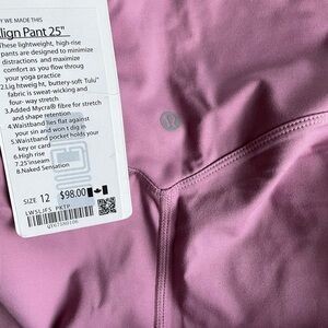 NWT Lululemon Align Pant 25" in Lavender